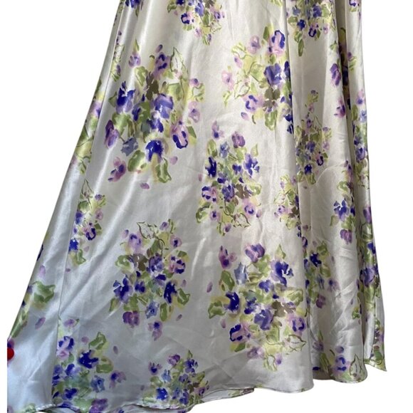 Vintage Natori x Neiman Marcus Floral Maxi Slip Dress Large - Picture 6 of 9